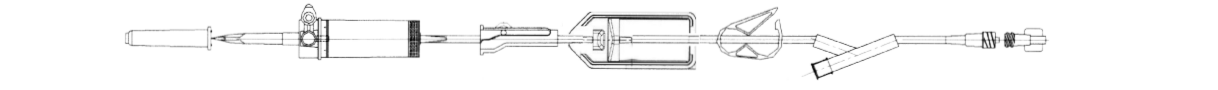 Set I.V. Administration 15 Drops, Combination Vented/ Non-vented, 2 Y Injection Sites, Option Lock, Roller Clamp, 2 Occlusion Clamps, 105" Tube (1/EA 50/CS) by Exel Corporation  ID 29088